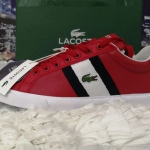 Lacoste Grad Vulc 120 2 P Red Sneakers Shoe #7 Men's
